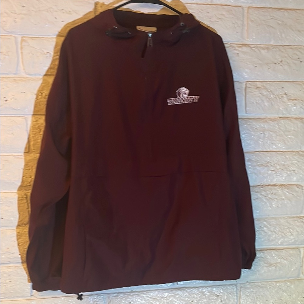 Maroon Champion Trinity University Quarter-Zip Windbreaker
